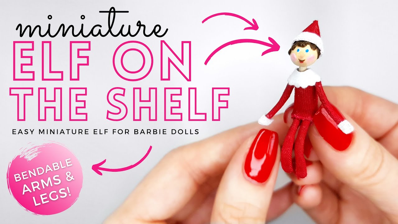 DIY miniature ELF ON THE SHELF | How to make a MINIATURE ELF for BARBIE DOLLS | CHRISTMAS miniature