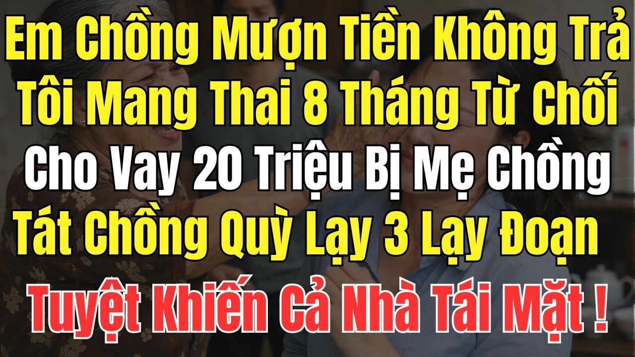 Em Chồng Mượn Tiền Không Trả, Tôi Mang Thai 8 Tháng Từ Chối Cho Vay 20 Triệu Bị Mẹ Chồng Tát Tôi