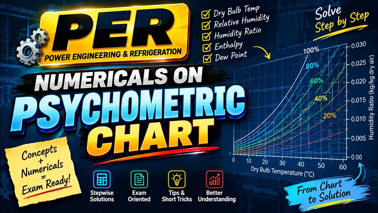 PER - Numericals On Psychometric Chart | Vineet Sir | Vineet Tutorials