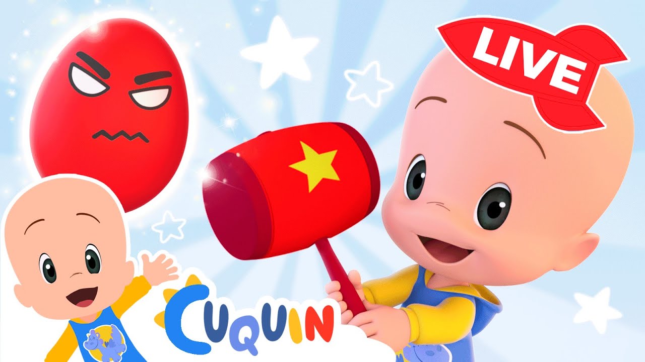 🔴 LIVE 🔴 Learn colors, numbers and shapes with Cuquín | Educational videos for kids