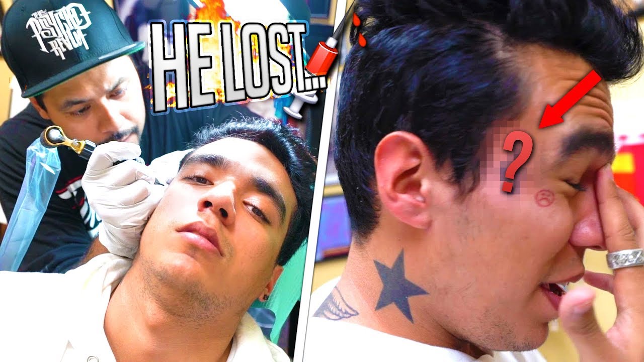 GETTING A FACE TATTOO OVER LOSING A BET.. *freakout*