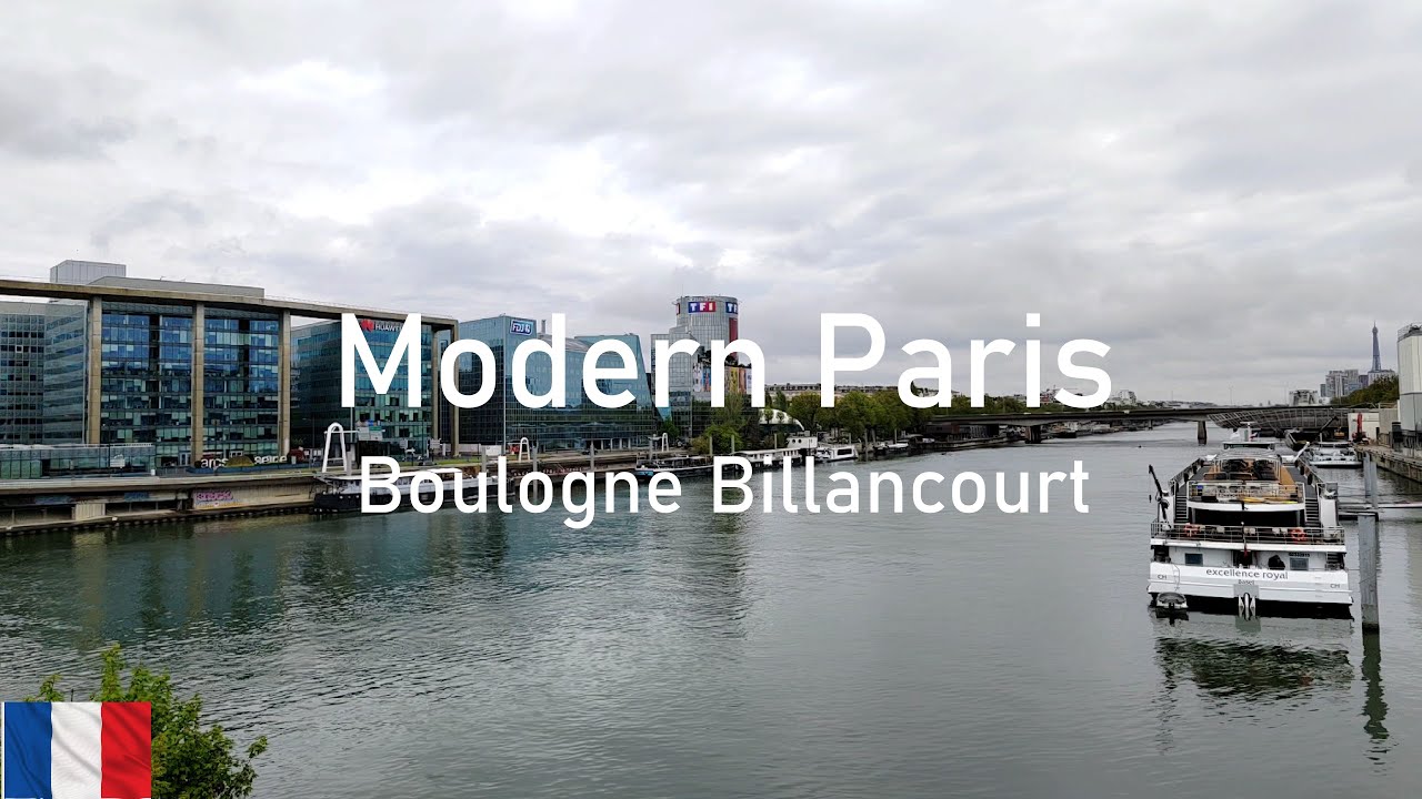 Paris walking in Boulogne Billancourt (Modern Paris) - April 2023 |4K UHD|
