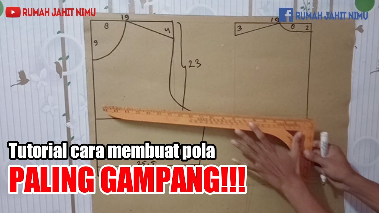 Tutorial pola dasar baju wanita paling simpel
