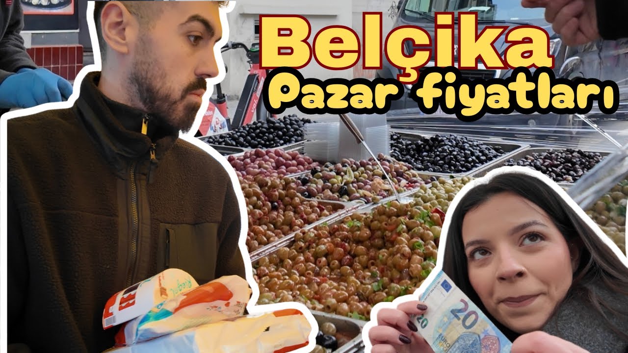 BEL&Ccedil;IKA&rsquo;DA PAZAR FİYATLARI? &euro;1&rsquo;YA NELER ALDIK? #trending #belcika #pazar #viral #food #alışveriş#fyp
