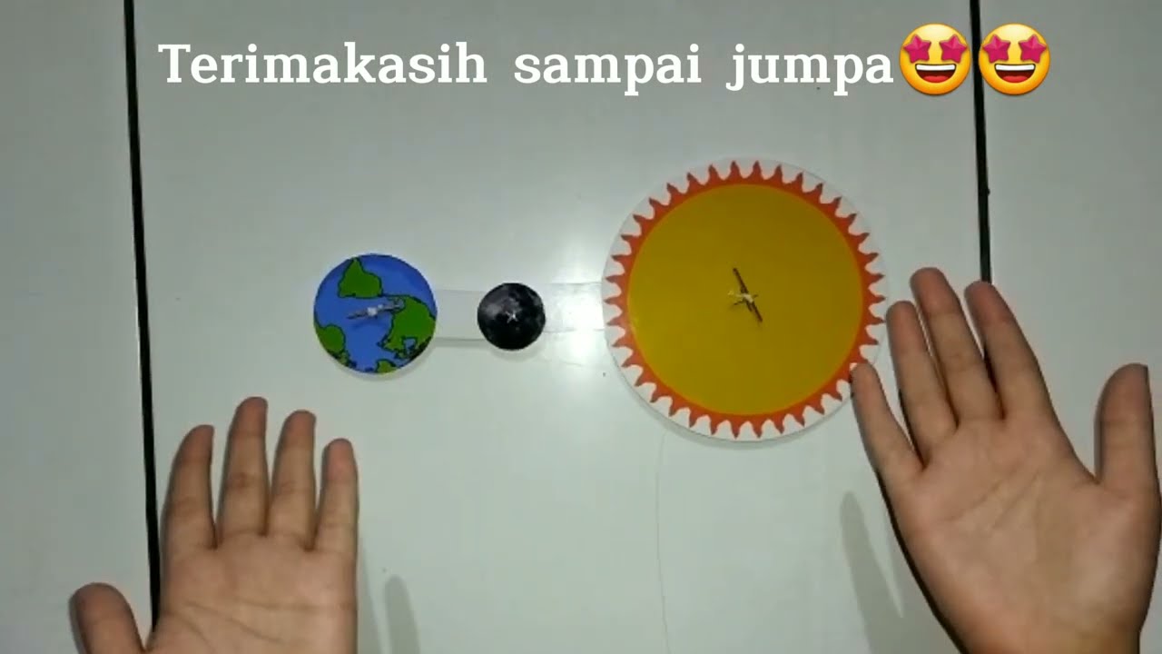Cara Membuat Model Peraga Rotasi Matahari, Bumi dan Bulan
