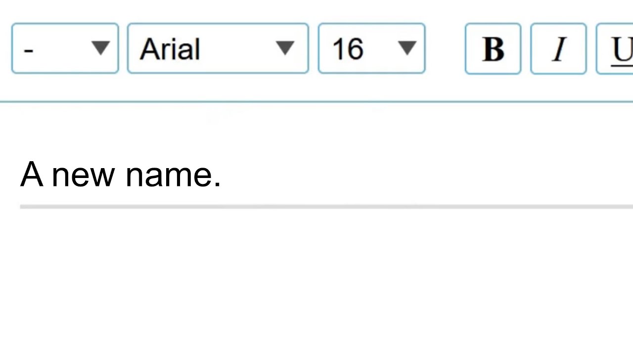 A new name. | WesleyTRV