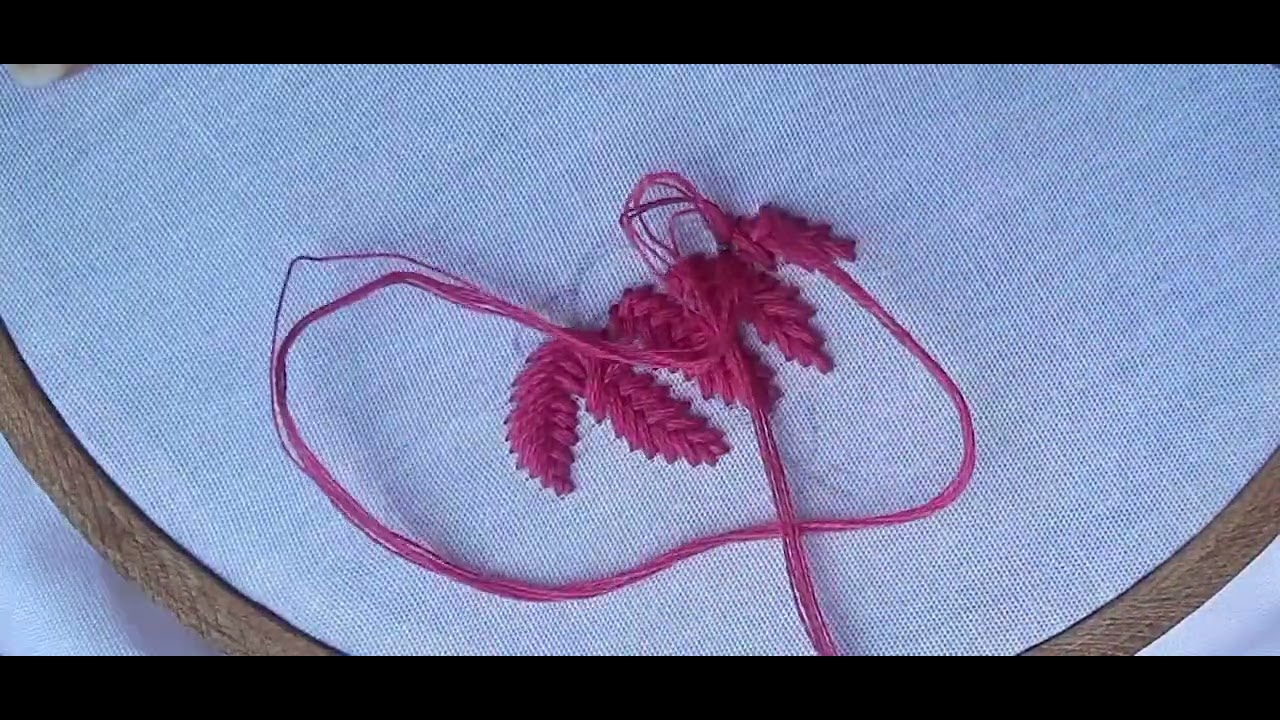 easy method 5 petal flower hand embroidery 🌸Wait for the final result 😍”