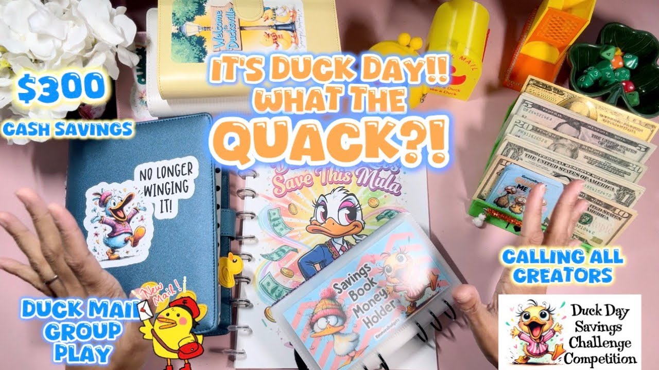 🐤🌺 What The Duck? Sinking Fund Savings Challenges 🌺🐤Duck Mail Group Play 🌺 Duck FREEBIES on Kofi