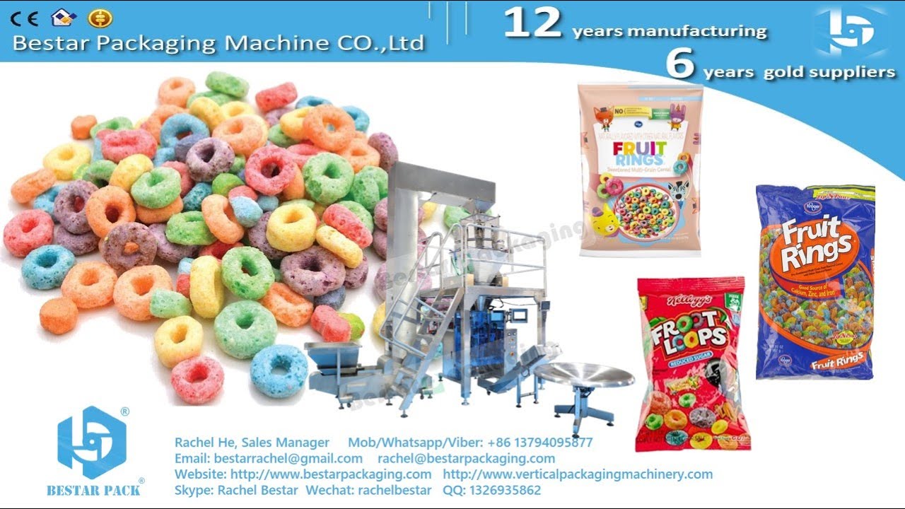 Bestar packing machine for 2.5kg cereal particles, nutritional breakfast pouch