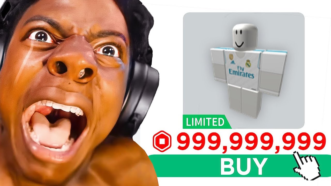 iShowSpeed ​​случайно покупает предмет Roblox за 225 000 долларов.