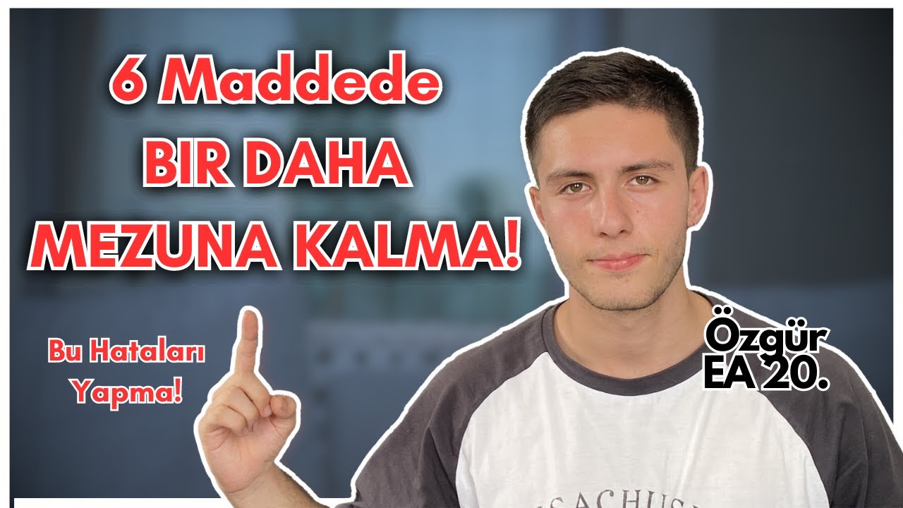 2024 YKS'de MEZUNA KALMAMAK için Bu HATALARI YAPMA! Çözümleriyle Beraber!