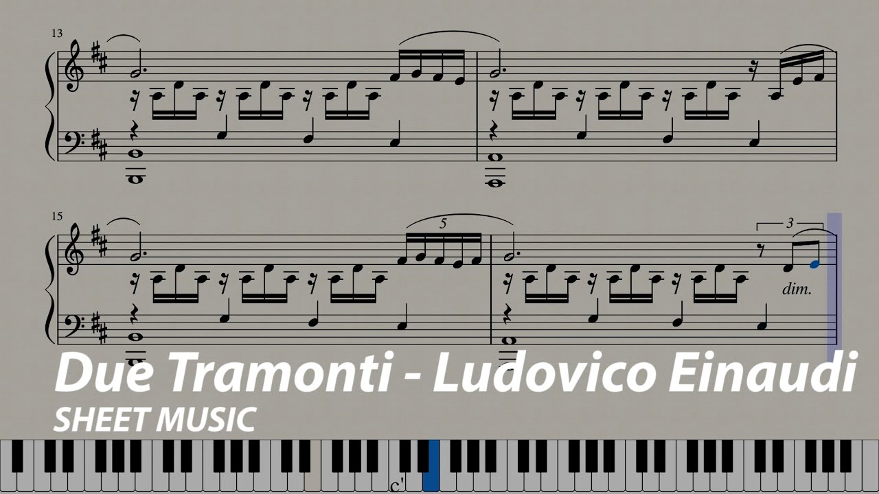 Due Tramonti - Ludovico Einaudi (+ Sheet Music)