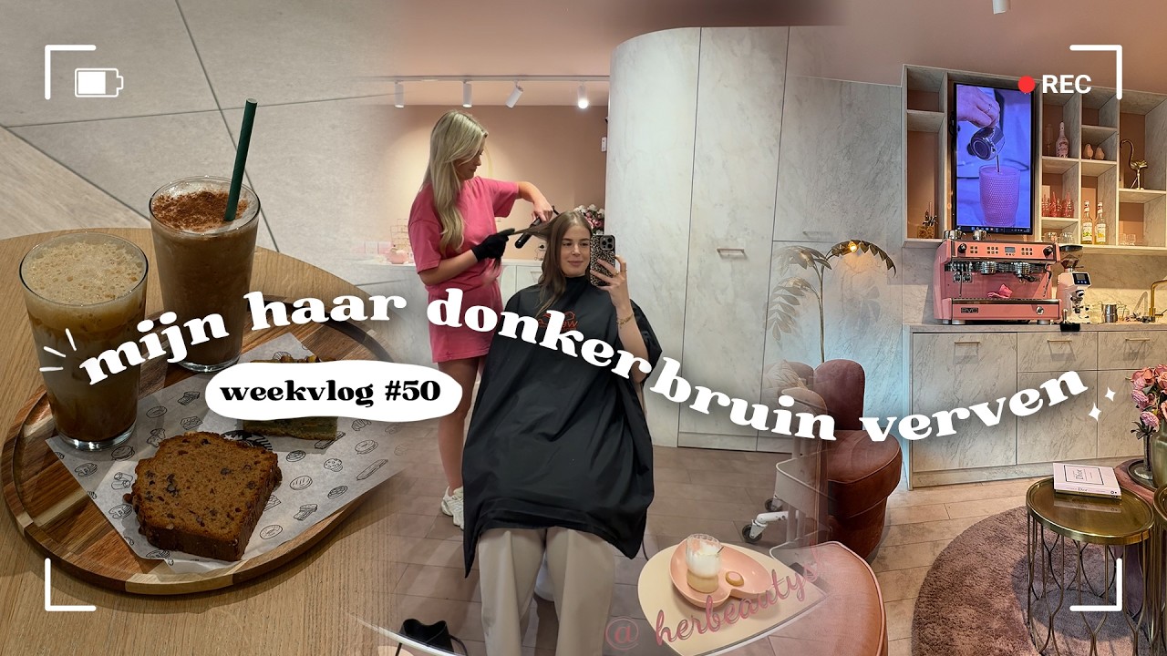 donkerbruin haar + herfst shoppen in Leidschendam 🍁🤎 | weekvlog #50
