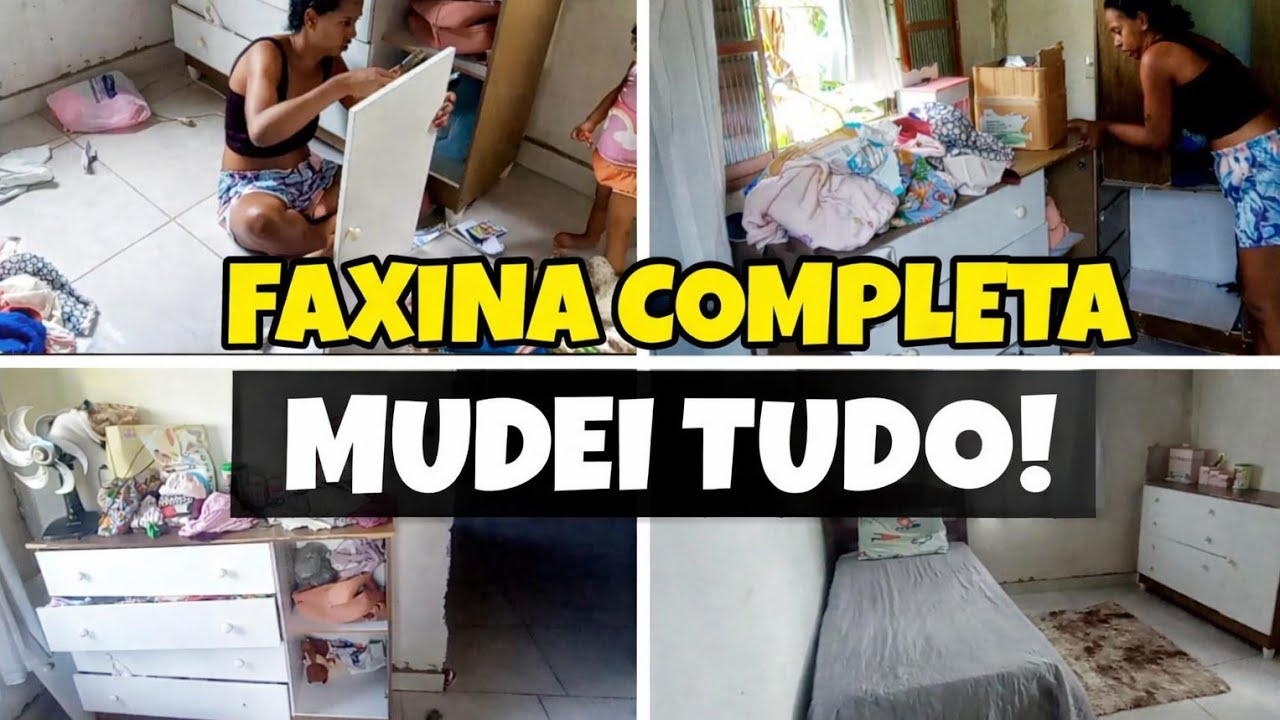 FAXINA COMPLETA+MUDEI TUDO DE LUGAR NO QUARTO DAS CRIANÇAS 😱