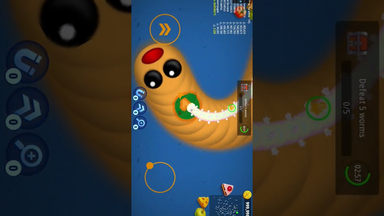 🐛🐍 worms zones io slither snacks game | worms zones io hack #wormszoneio #snakegame #fyp #shots