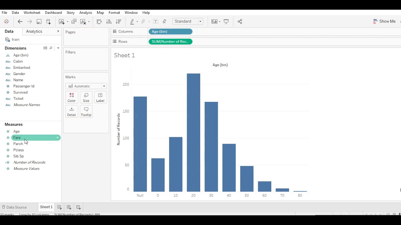 Tableau Tutorial for Beginners - Exploratory Analysis on Titanic Dataset