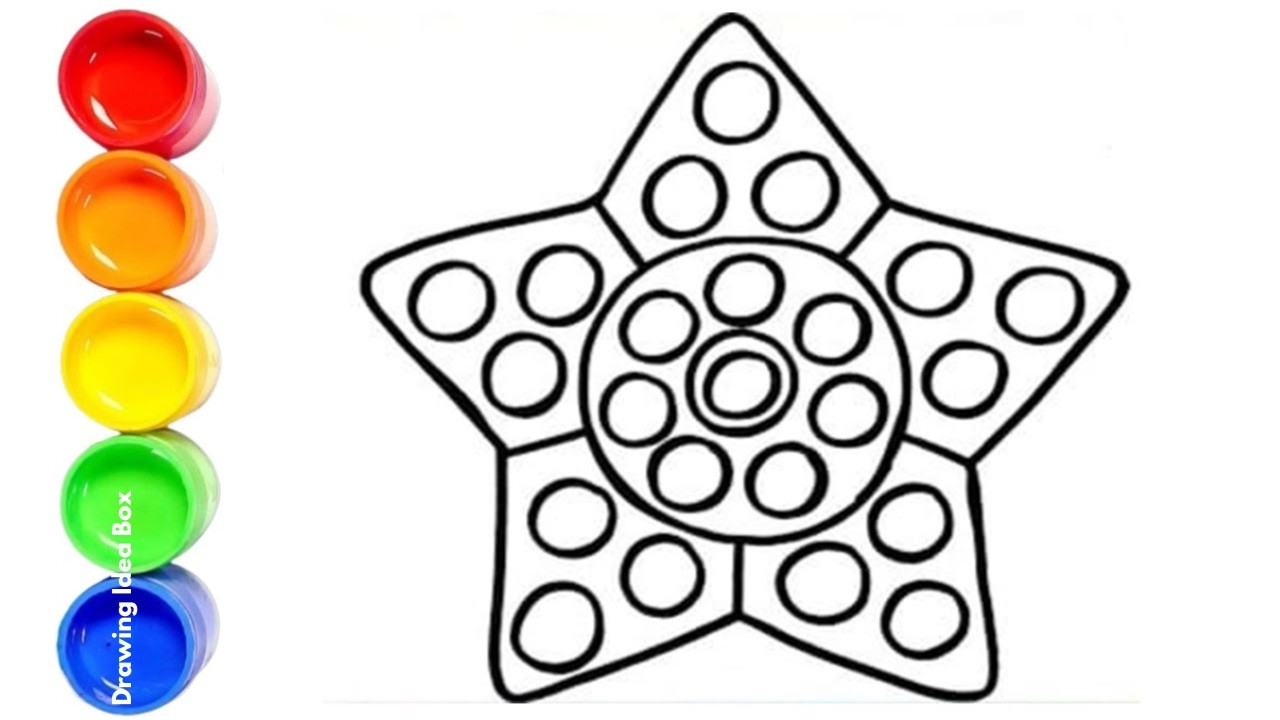 Let’s Draw a Star Pop It! ⭐🎨 | Easy Pop It Drawing for Kids | Yup Yup Go