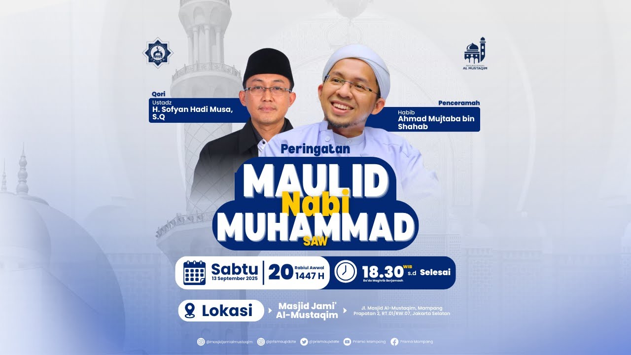 LIVE | PERINGATAN MAULID NABI BESAR MUHAMMAD SAW 1447 H | MASJID JAMI' AL MUSTAQIM