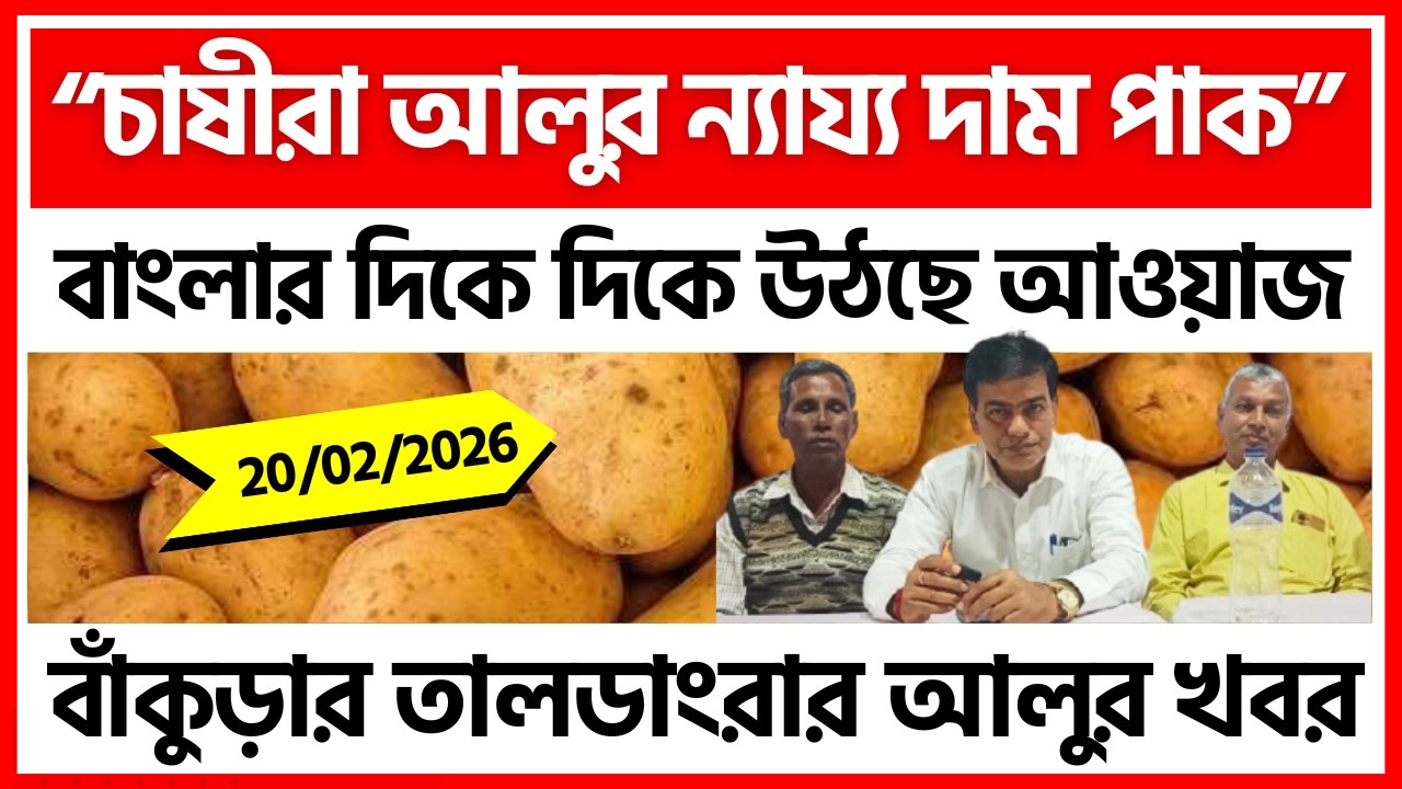 20/02/2026 : বাঁকুড়ার তালডাংরার আজকের আলুর খবর | Potato Updates From Taldangra - India Potato News