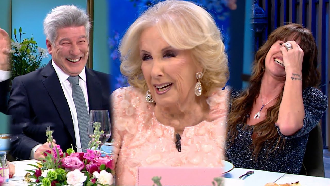 DESCONTROL EN LA MESA: Pachu Peña quiso ser serio frente a Mirtha pero Flor Peña se la hizo difícil