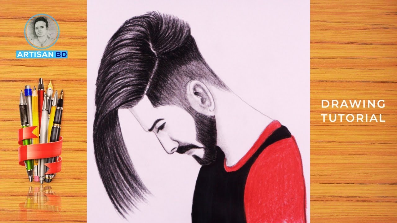 How to Draw a Beautiful Boy Hairstyle Easy Drawing // A Boy Pencil Sketch  Boy Drawing - Artisan BD