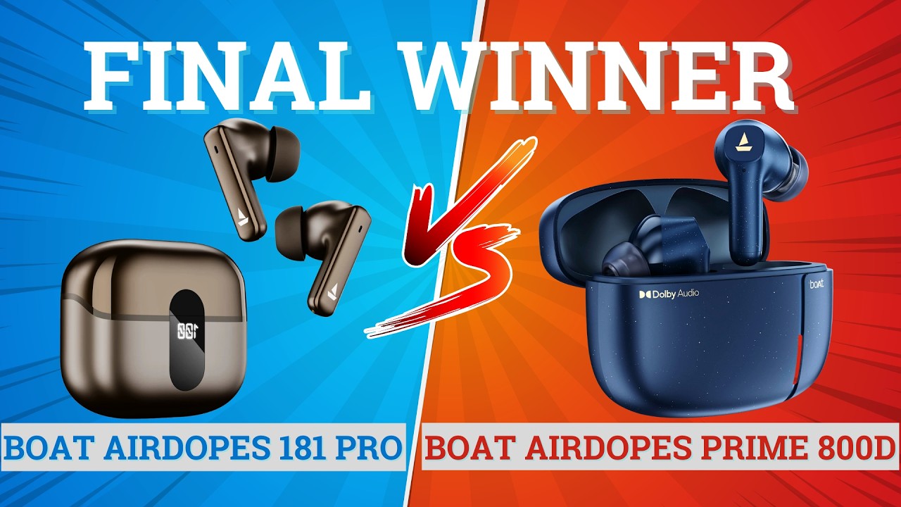 boAt Airdopes 181 Pro vs boAt Airdopes Prime 800D⚡Full Comparison ⚡Best for Music, Bass & Gaming 🔥