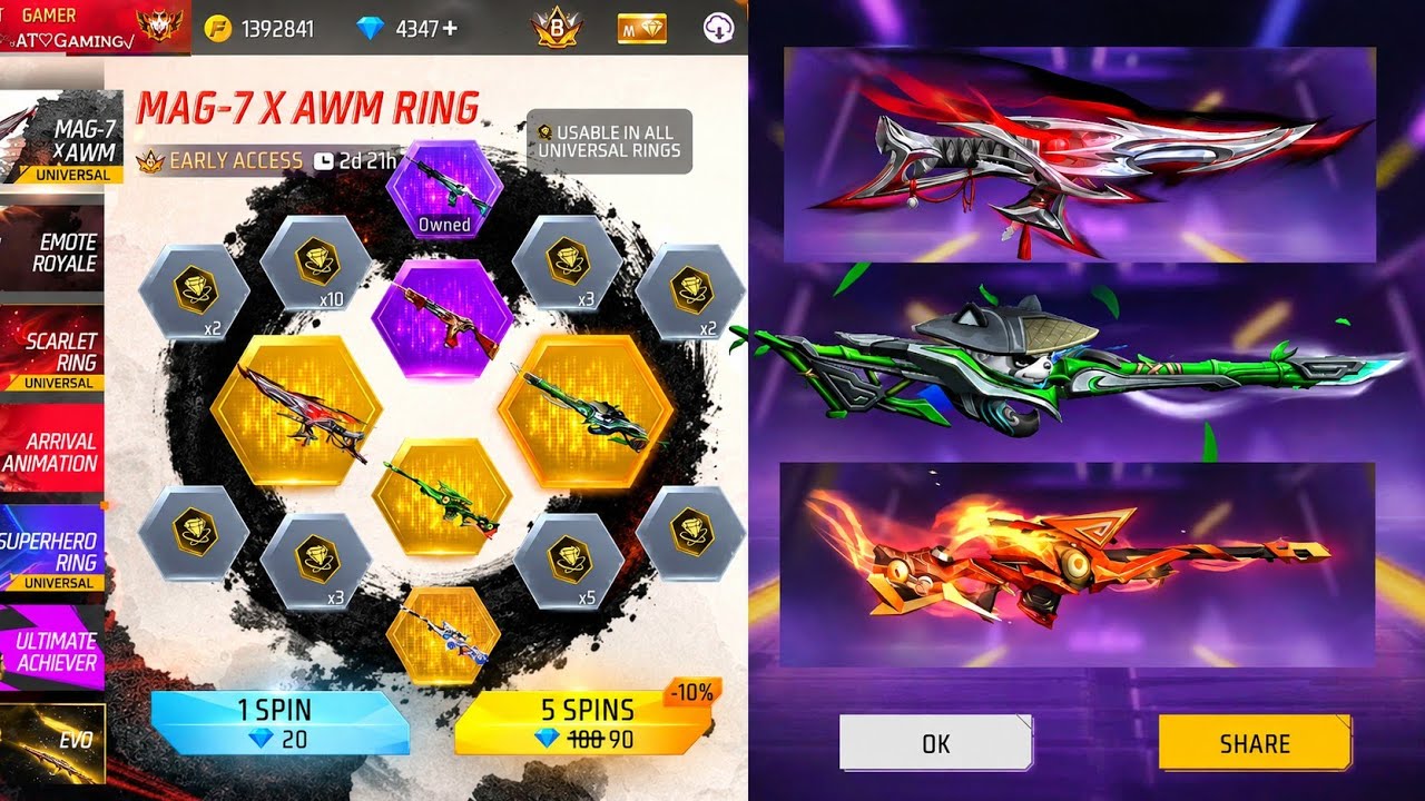 MAG-7 &times; AWM RING EVENT FREE FIRE | FREE FIRE NEW EVENT | FF NEW EVENT TODAY | NEW FF EVENT | FREE...