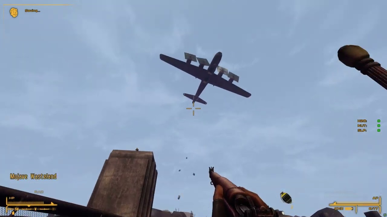 You can listen to the NCR Emergency Radio during the battle of Hoover Dam