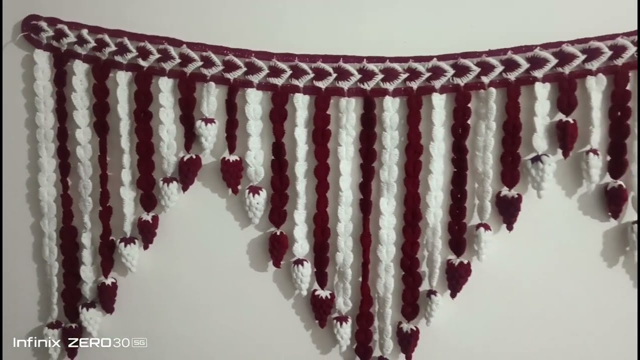 UN se banae beautiful Angur design doran🍇#new#Gate Parda#viral#crochet#knitting #diycrafts  