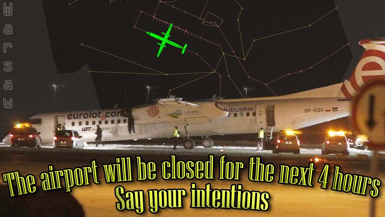 [REAL ATC] LOT Dash 8 LANDS WITH NOSE GEAR UP at Warsaw