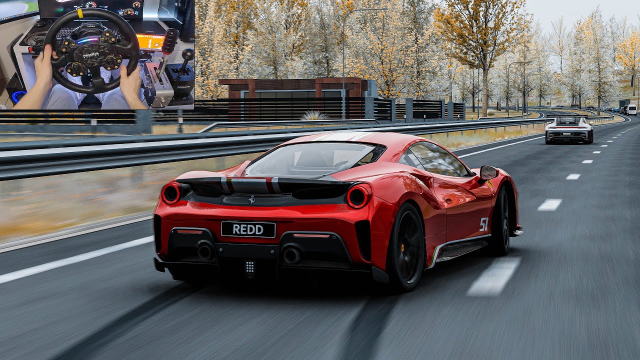 Ferrari 488 Pista with Gintani F1 Exhaust & Porsche 911 GT3 RS - Assetto Corsa | Moza R16 + VR