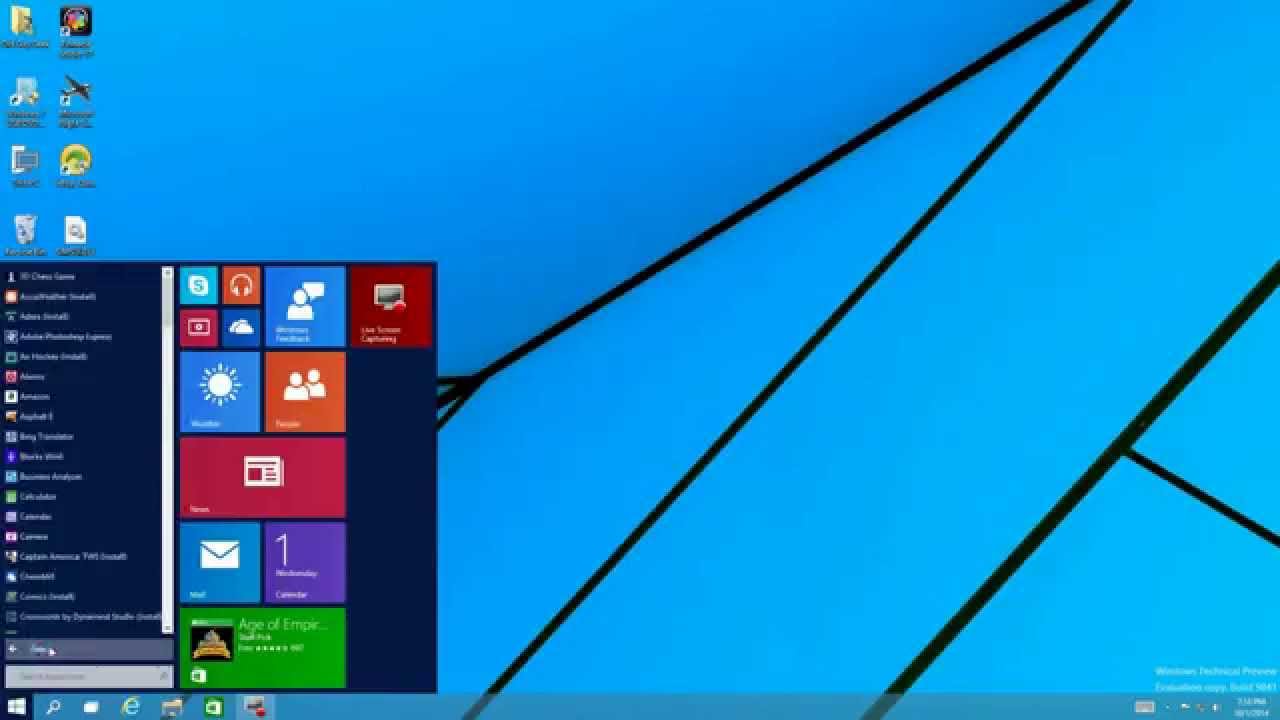 Windows10 - Return Of The Start Menu
