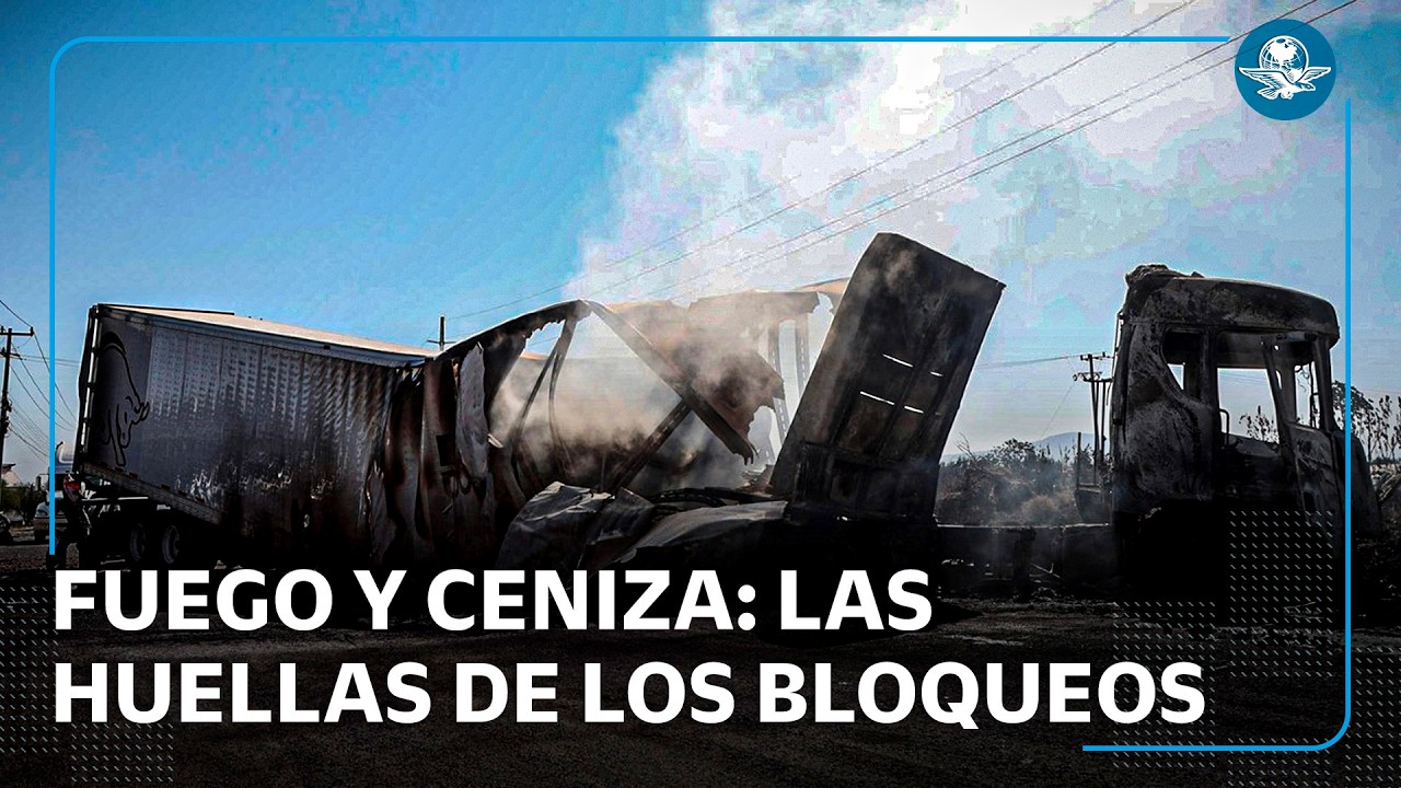Como zona de guerra; así lucieron carreteras tras bloqueos del CJNG por abatimiento de 