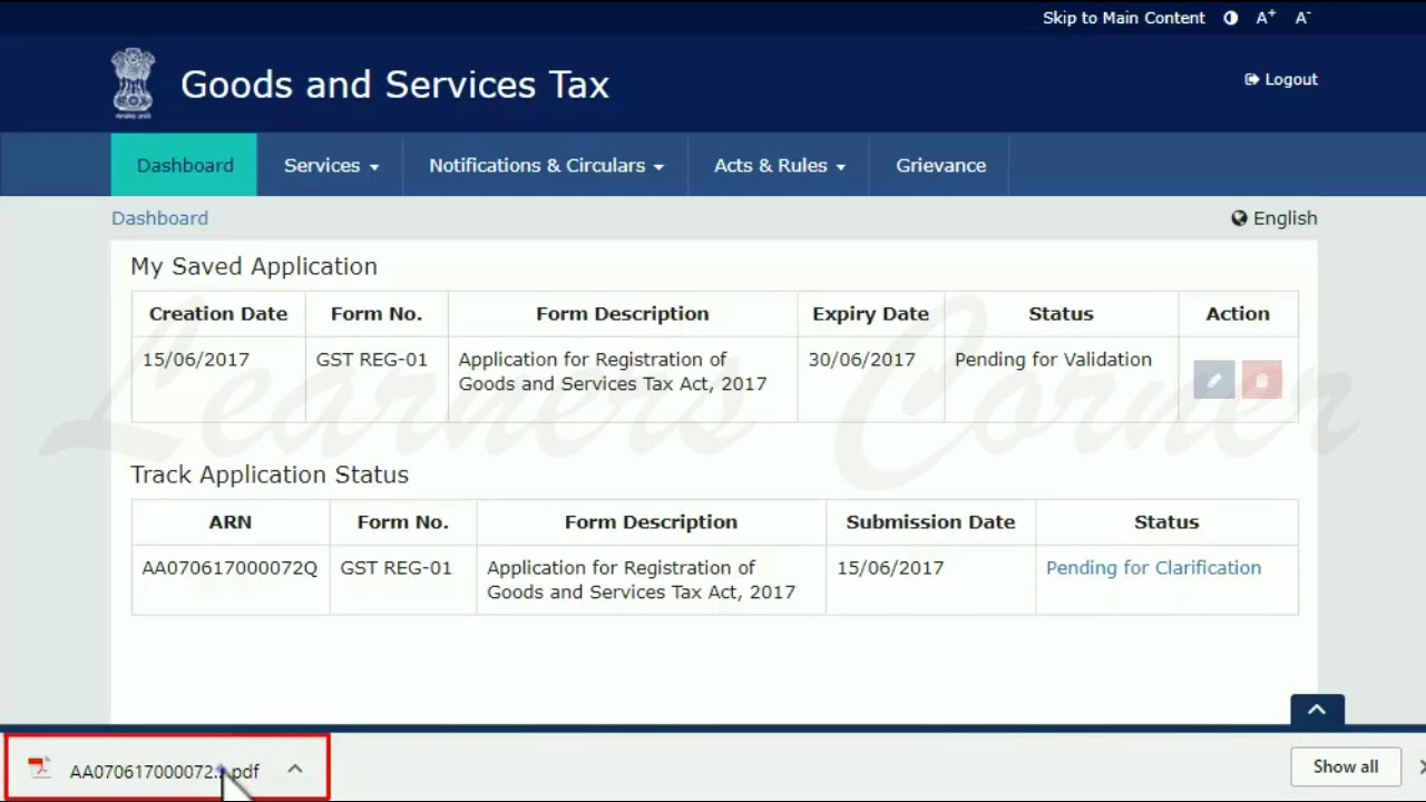 GST Filing Clarification