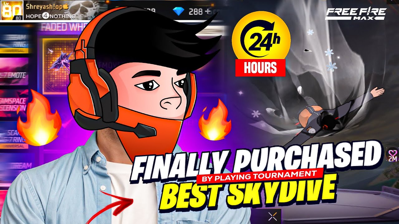 Finally Purchased Best Skydive 🔥| By Playing 24 Hours Tournament ☠️| Shreyash!op