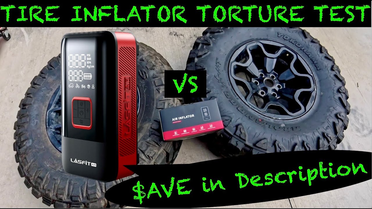 RICK'S RAW REVIEW - LASFIT TK1 Portable Tire Inflator vs. 37-38" MUD TERRAINS | TORTURE TEST!!