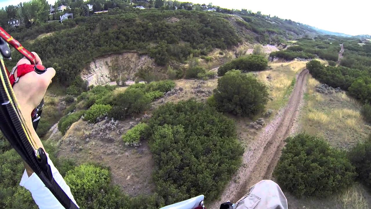 Mountain Lake & Low Level Paramotor Flying
