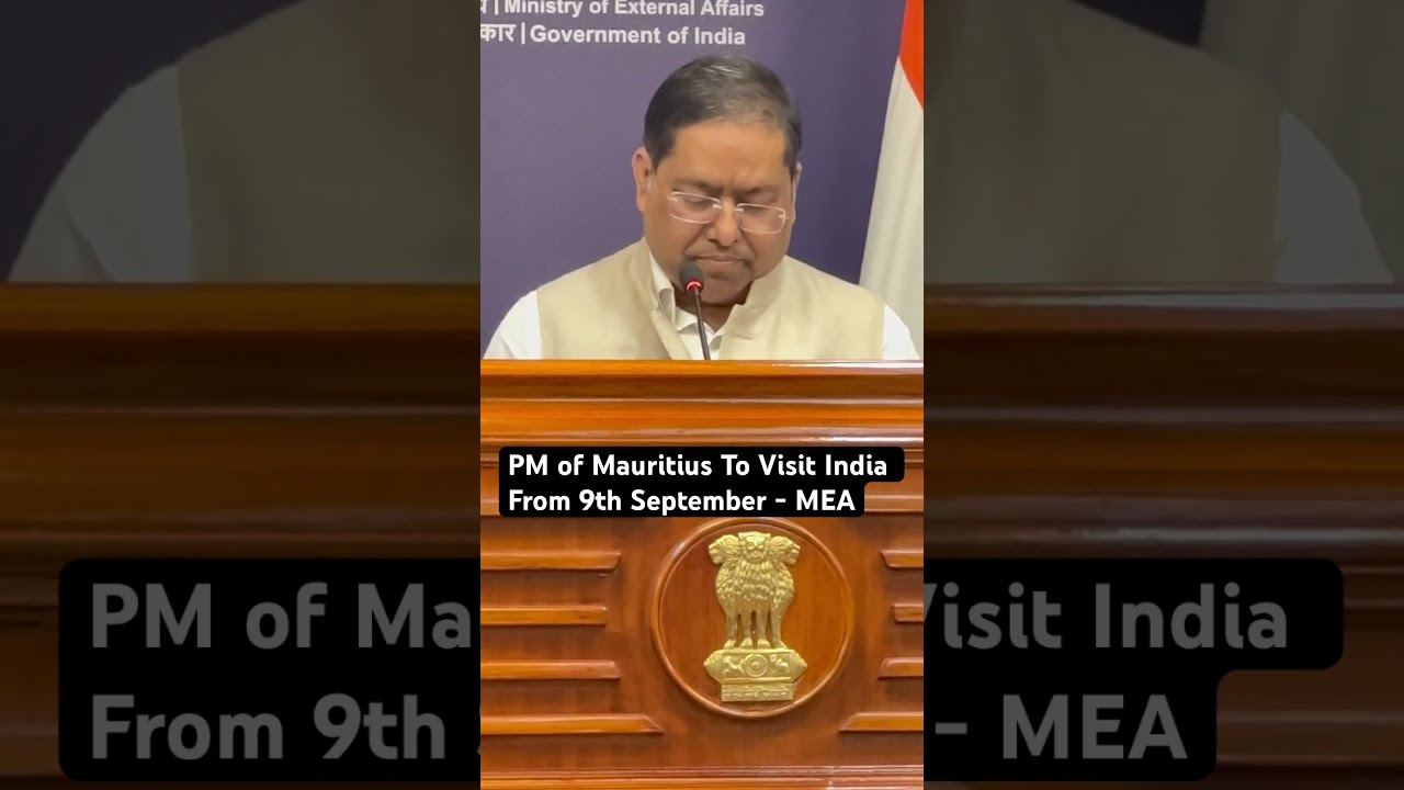 Mauritius PM to visit India - MEA #diplomacy #geopolitics #breakingnews