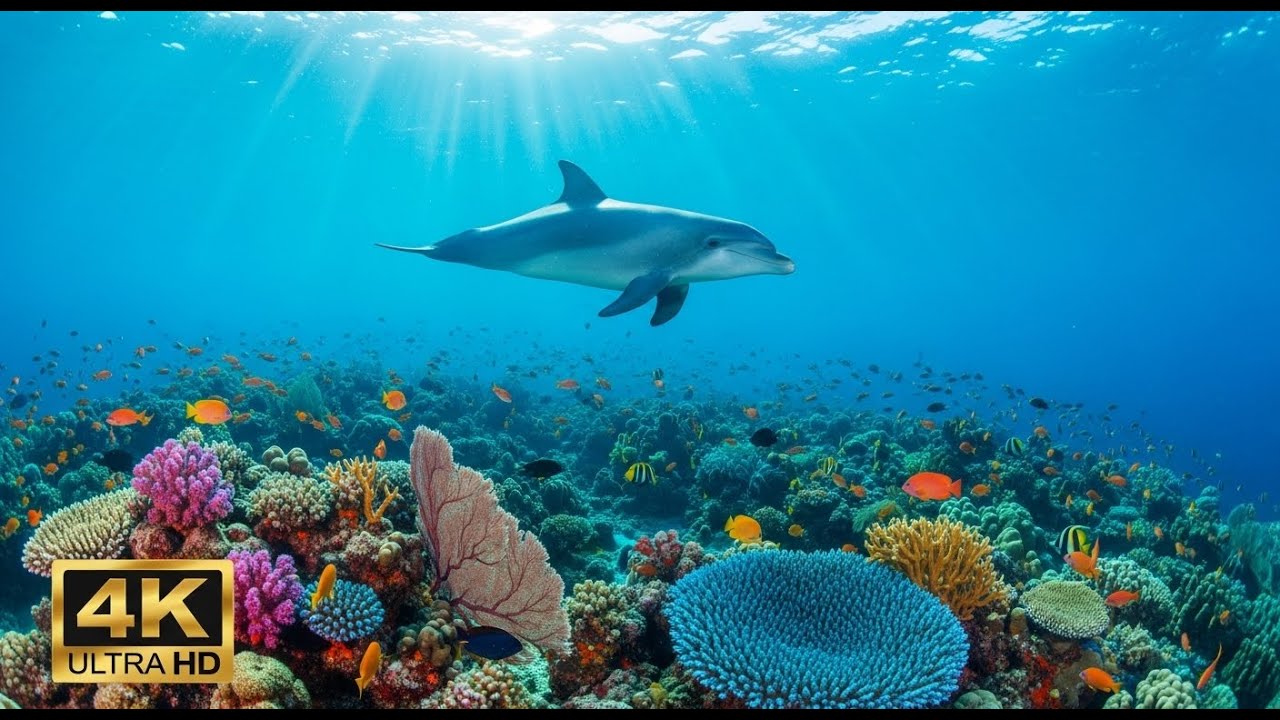 🌊 Beautiful Underwater World 4K – Tropical Fish & Calming Ocean Sounds