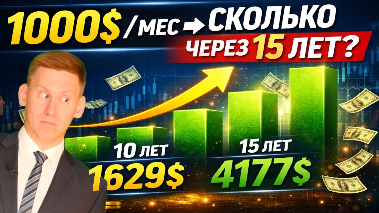 1000$ дивидендами в месяц: сколько будет через 10 и 15 лет?