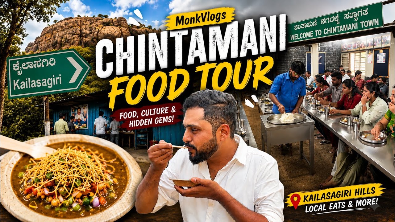 Chintamani Food Tour | A FoodWalk covering 5 famous eateries in Chintamani | MonkVlogs