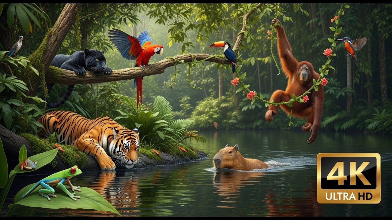 8K ULTRA HD Nature Escape: Majestic Wildlife & Cinematic Forest Wonders