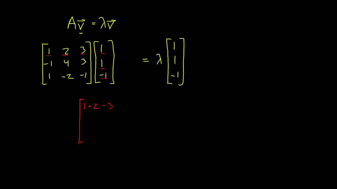 Lineær Algebra - Egenverdi og egenvektor 1
