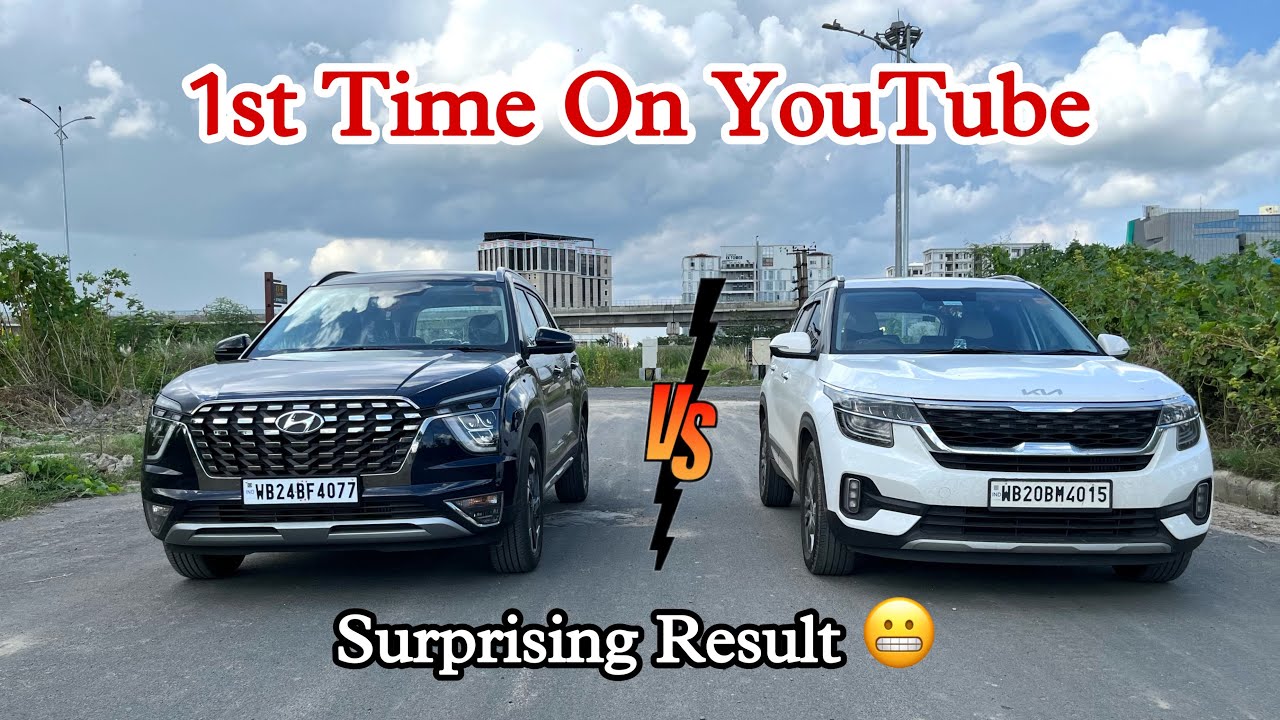 Kia Seltos vs Hyundai Alcazar DRAG RACE - Diesel vs Diesel