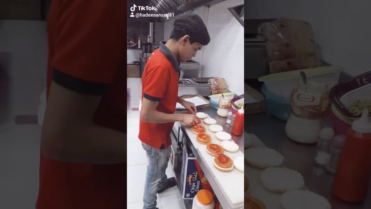 Making chicken burger