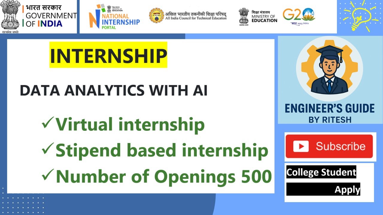 Data Analytics with AI Internship 2025 | Virtual | ₹5001 Stipend | 6 Months | Apply Now