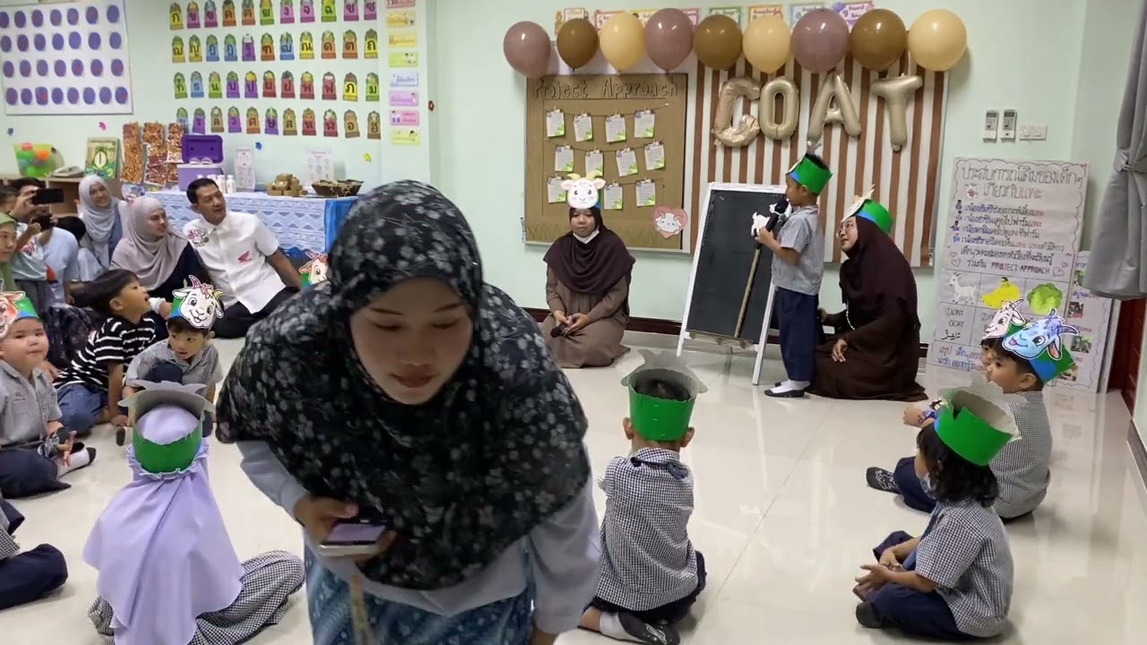 การเปิดกิจกรรมการนำเสนอ Project Approach เรื่องแพะ
