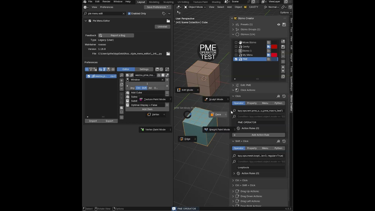 Gizmo Creator - Use Operators from Add-ons