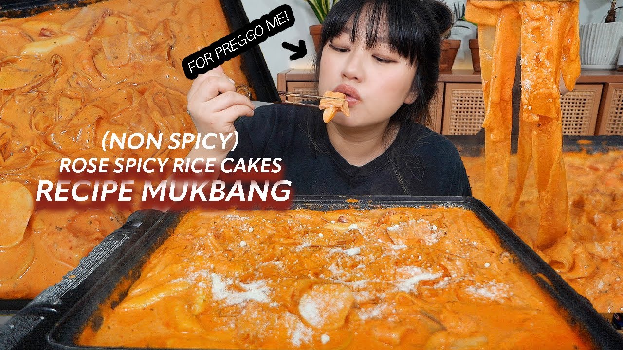Острые рисовые лепёшки для беременной! Рецепт мукбанг от ROSE Tteoekpokki