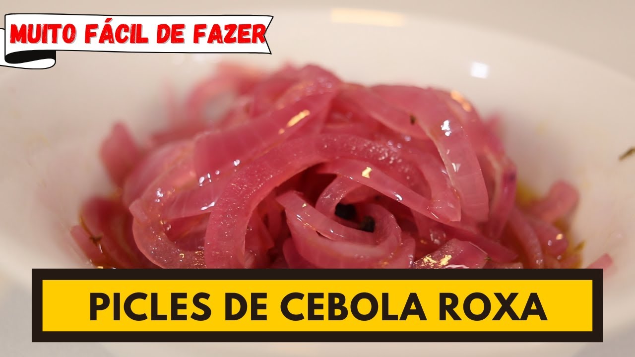 Como fazer PICLES DE CEBOLA ROXA delicioso para colocar na salada ou sandu&iacute;che
